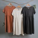 Casual linen dress, midi linen dress, midi dress with side pockets, midi dress w/t sleeves, solid color midi dress, loose fit midi dress XXL 