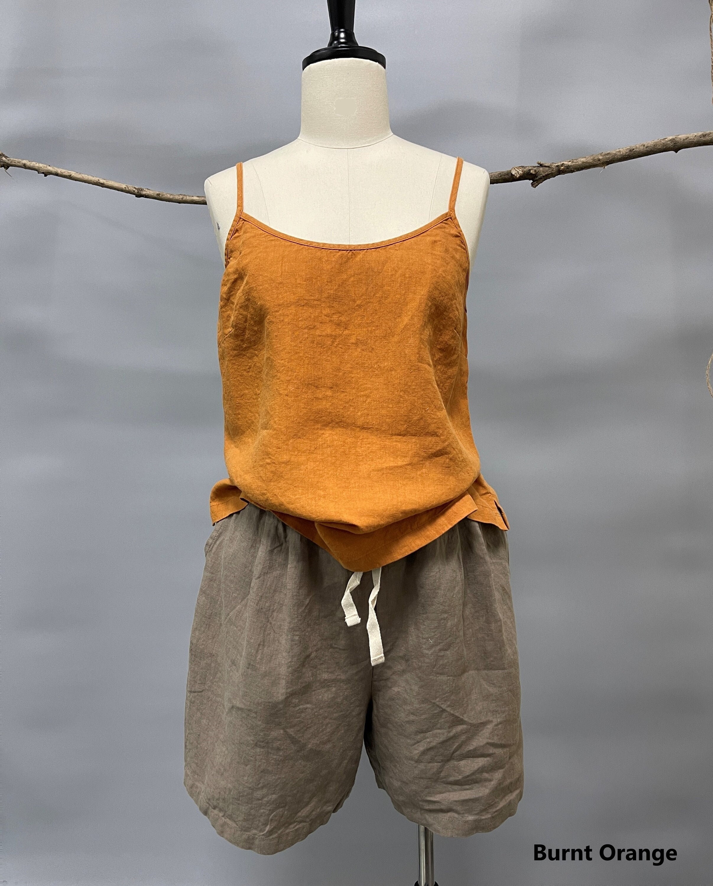 Simple Camisole, Linen Camisole, Linen slip top, camisole top, Scoop neck Camisole Top, Round neck camisole, Linen Camisole, Linen Tank top