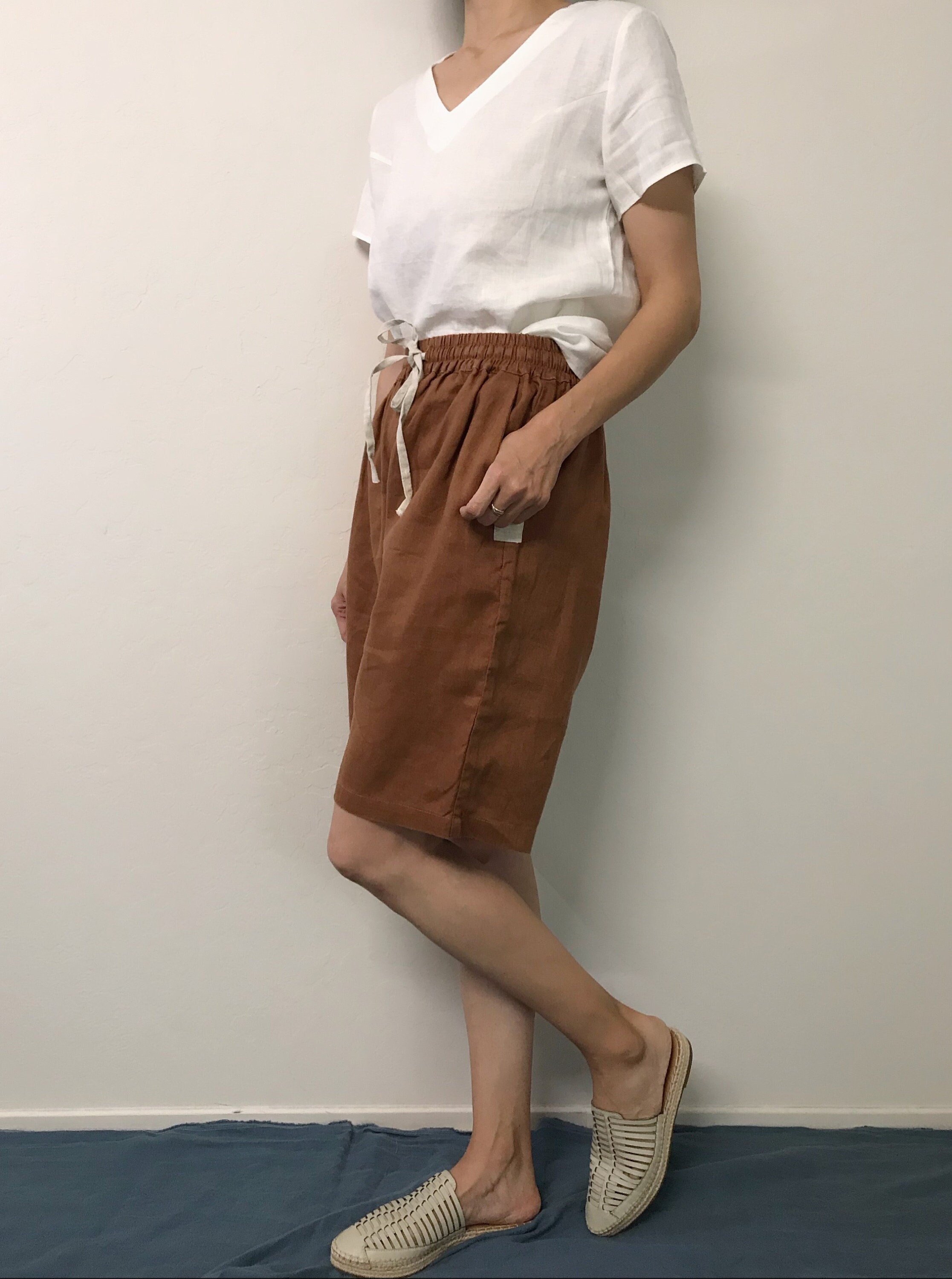 Women's Bermuda shorts Bermuda Shorts Linen Shorts with Etsy