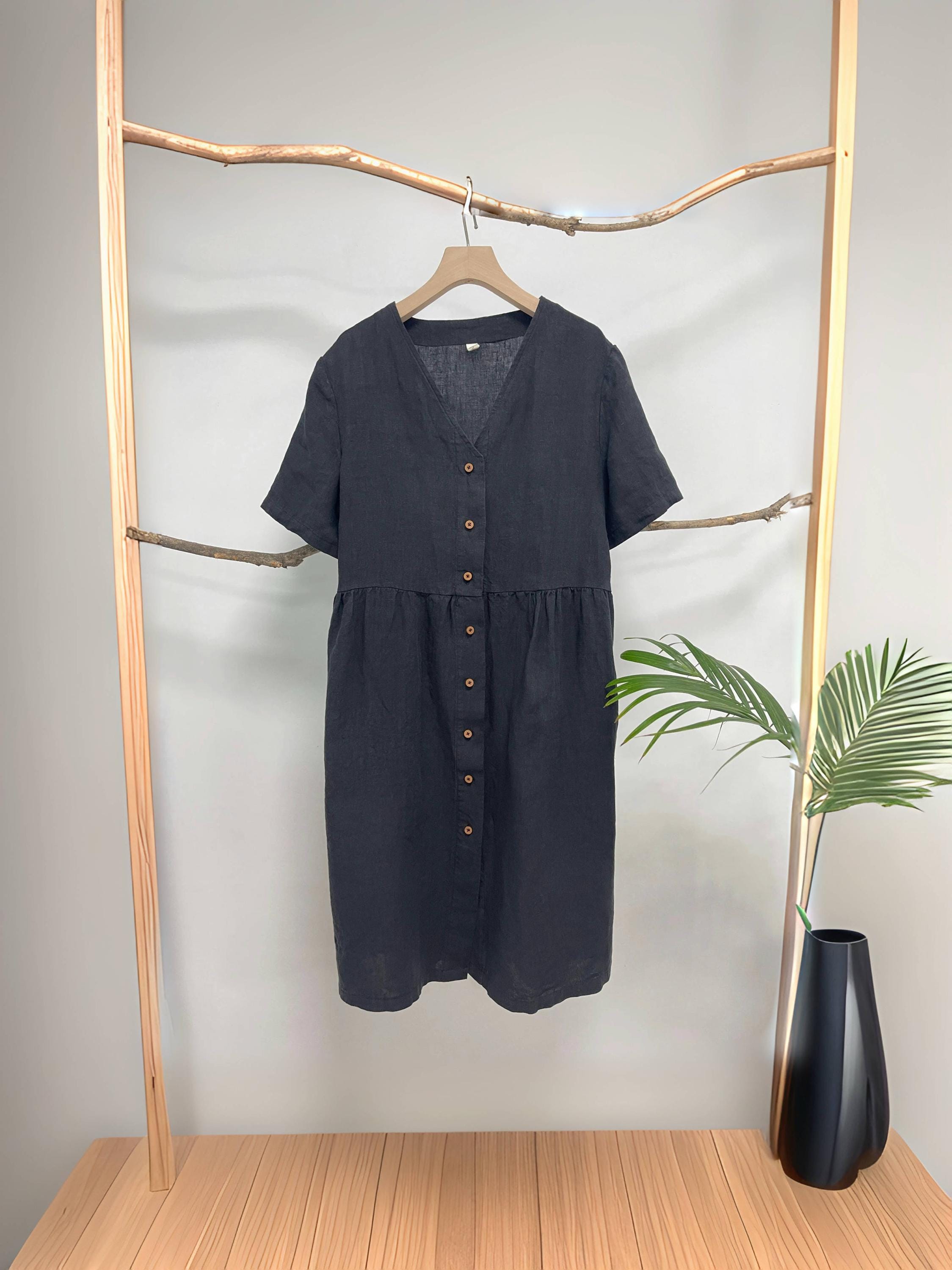 knee length dresses for ladies Beige Warm Cotton Flannel Gathered Maxi Dress 42" / Petite (5'1" and below)
