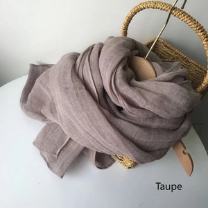 100% Linen Scarf, light linen shawl, linen Scarf with Tassels, light linen wrap, linen shawl, linen scarf, natural linen scarf
