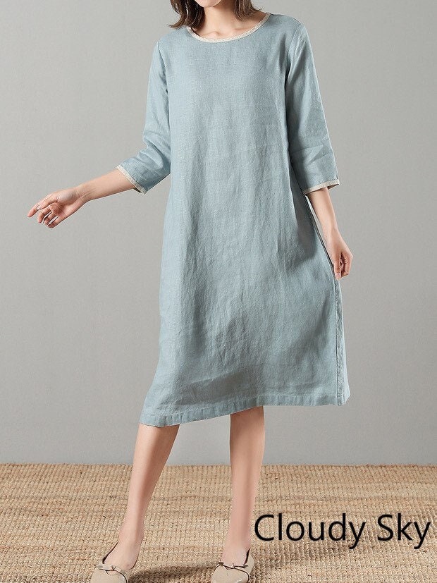 Knee Length Shift Dress - Etsy