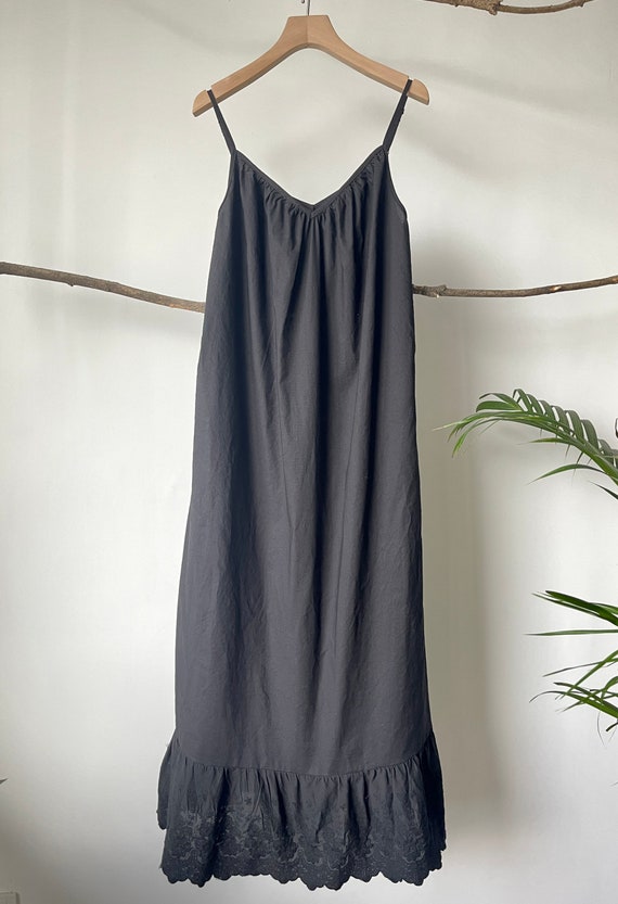 Sottoveste nera lunga best sale