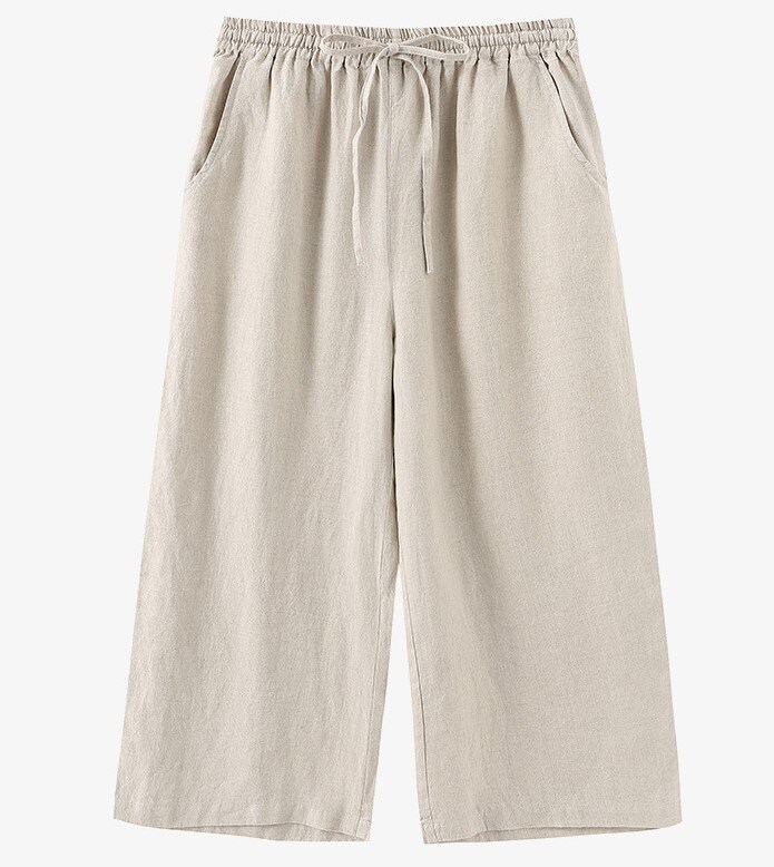 Linen Lounge Pants Women Cropped Linen Pants Pull on Linen - Etsy