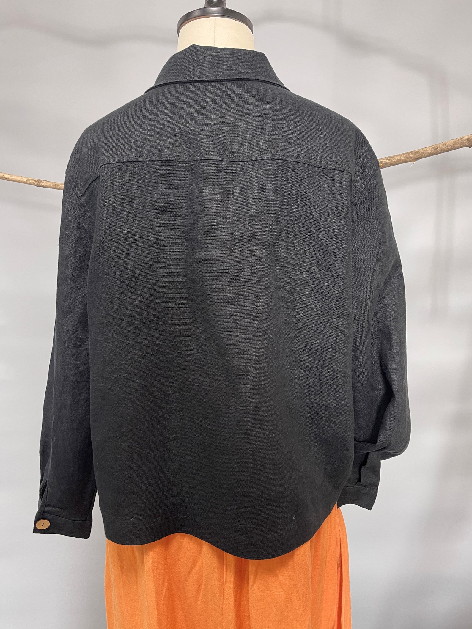 Heavy Linen Jacket Classic Linen Jacket Button Down Linen - Etsy