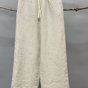 Full Length Linen Pants Straight Leg Linen Pants Classic - Etsy