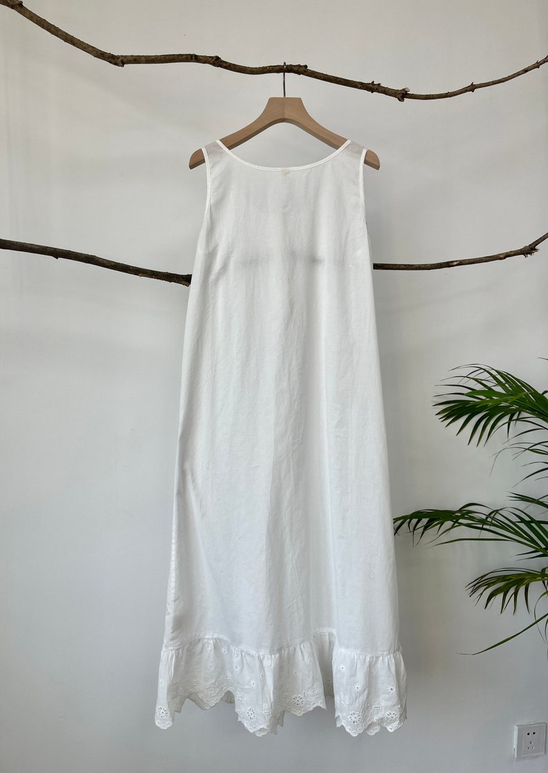 Full Slip White Cotton Slip Full Length Maxi White Etsy
