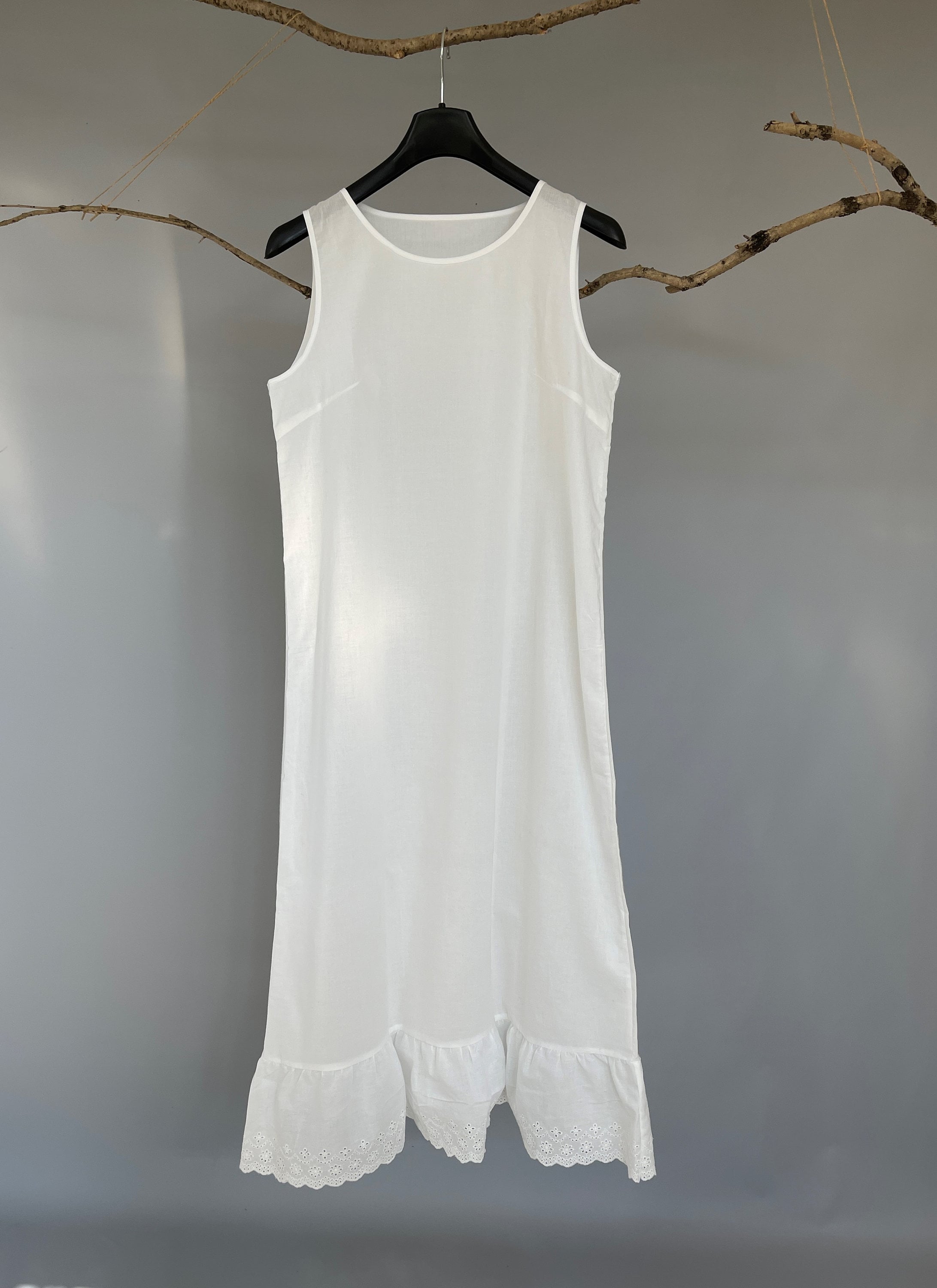 Full Slip, Maxi Length Underdress, Maxi Slip, Long Cotton Slip Dress, Maxi Slip  Dress, Slip Extender, Scalloped Eyelet White Cotton Slip - Etsy