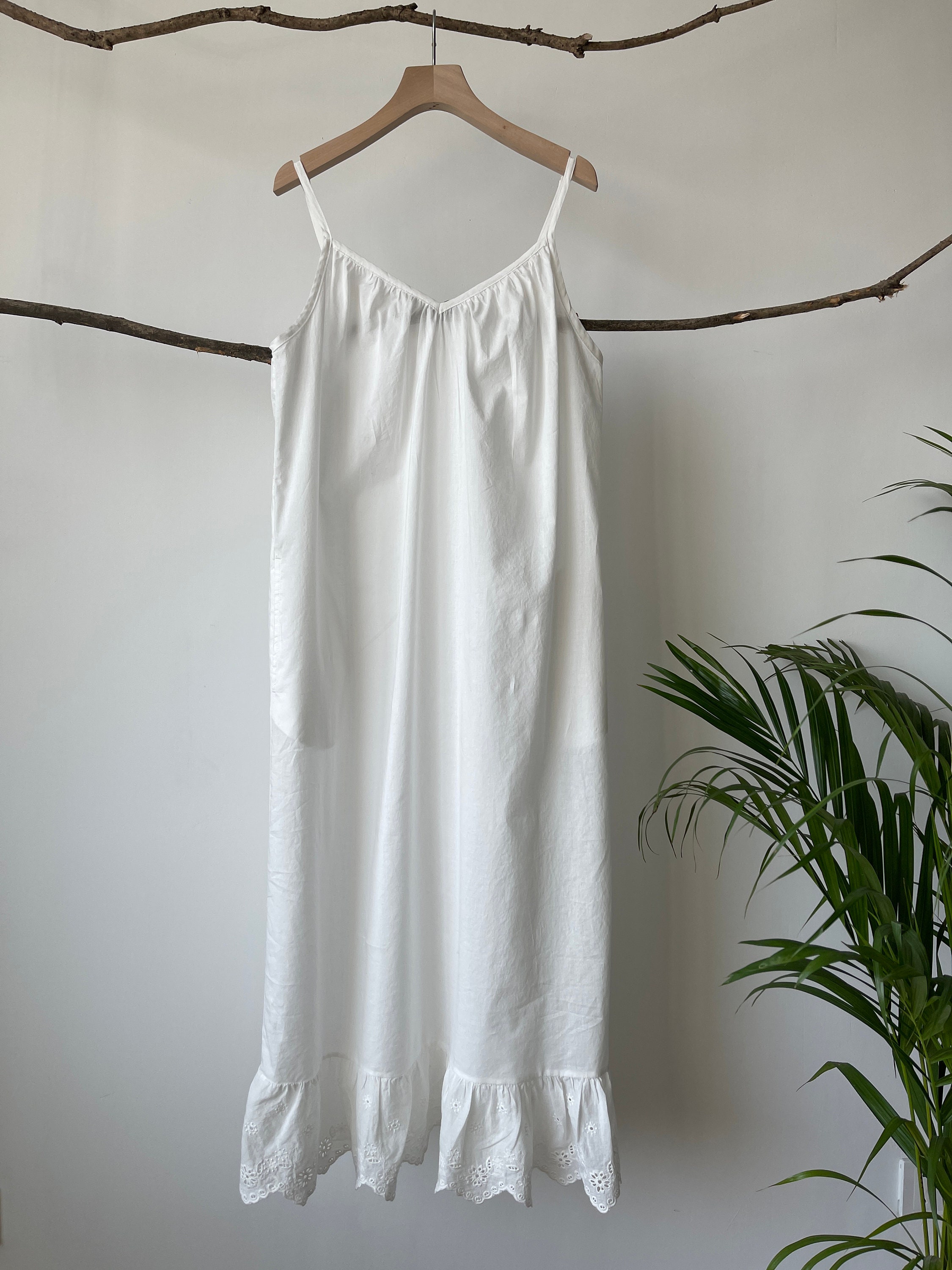 Full Slip Cotton Slip Full Length Maxi White Underdress - Etsy
