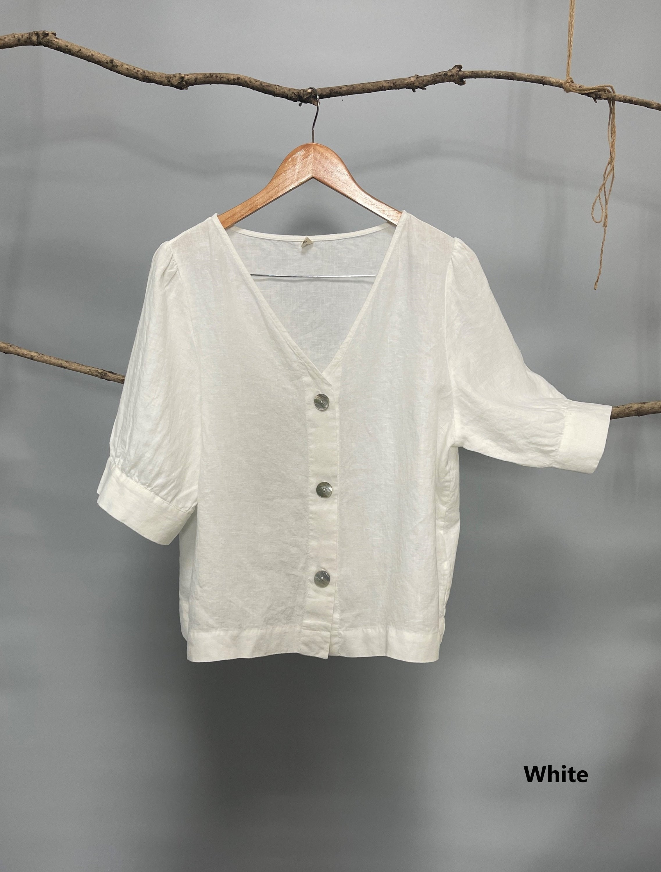 elfbar nachfüll pod läuft aus White Blouse Short Puff Sleeve