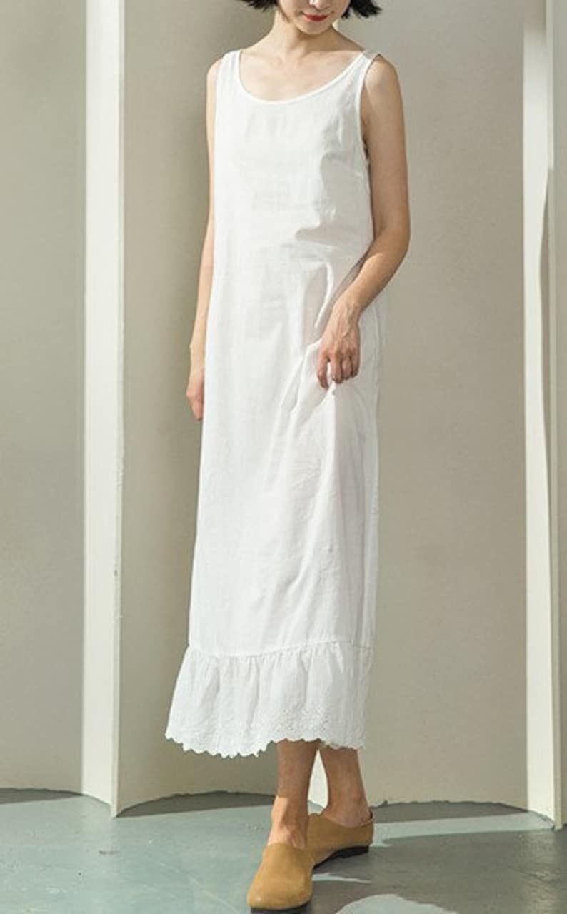 Full Slip Maxi Length Underdress Maxi Slip Long Cotton Slip Etsy Israel