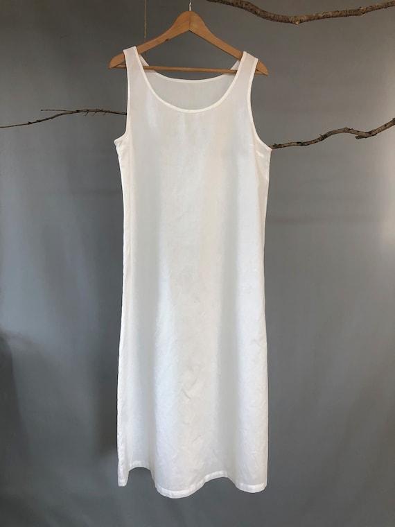 Full Slip, White Cotton Slip Full Length, Maxi White Underdress