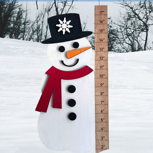 Snowman Snow Measuring Sticks Instant Download 4 Design | Etsy
