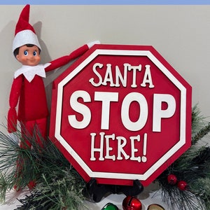 Santa Stop Here and We Believe Signs Instant Download, Set of 2 Designs ...