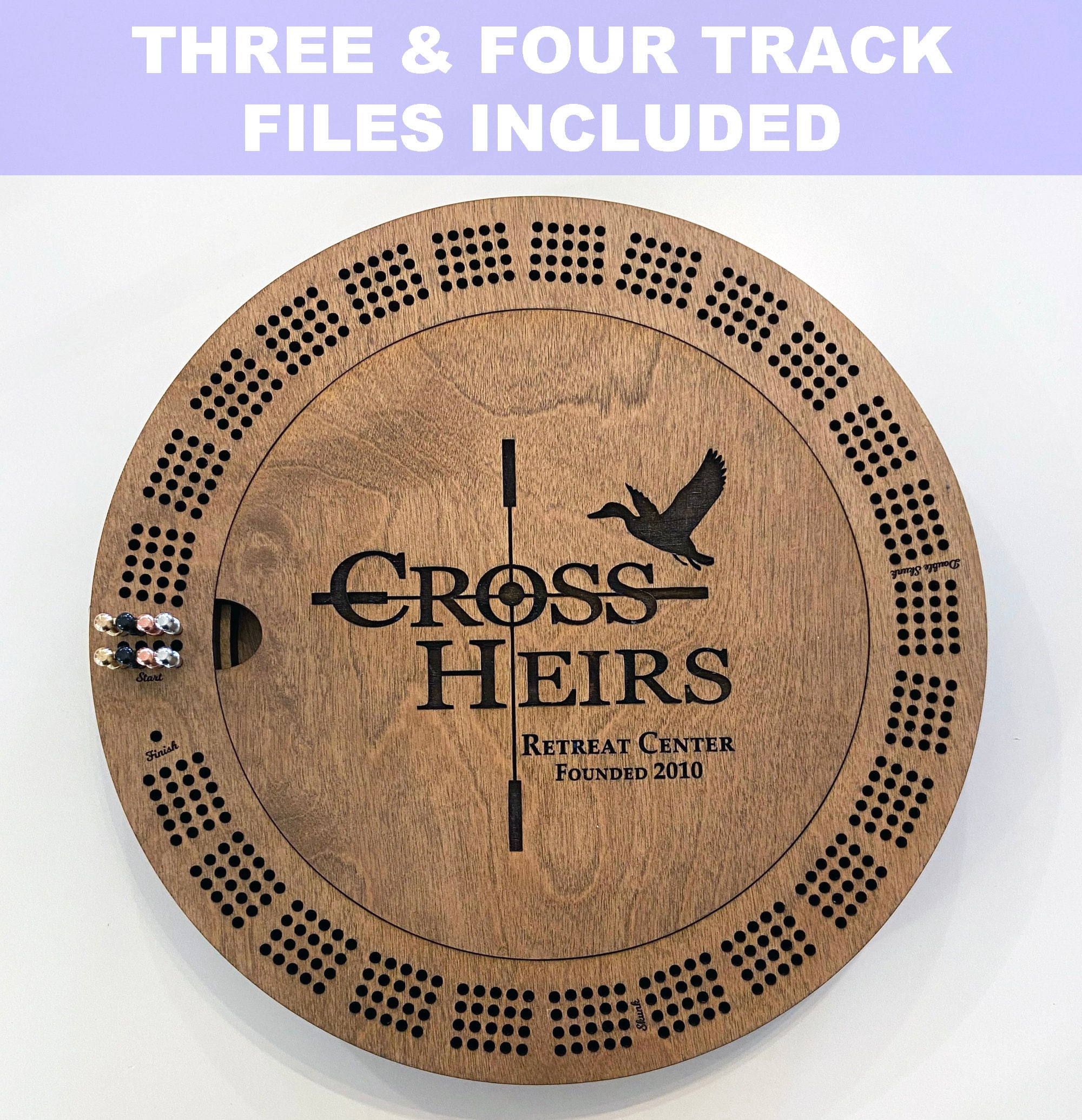 Cribbage Board With Storage Compartment FILE 3 and 4 Track Etsy Canada