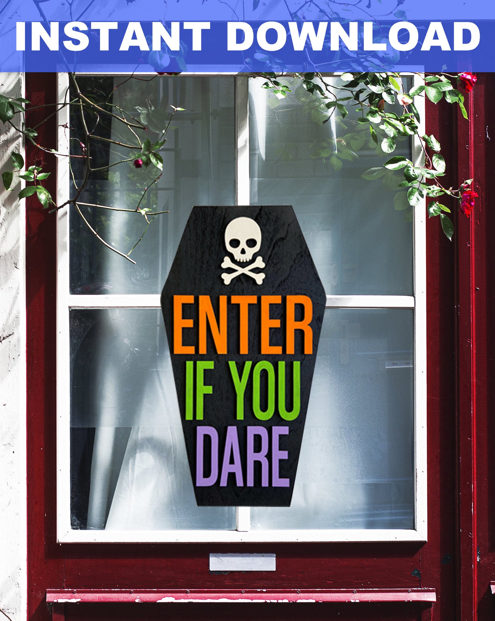 Enter If You Dare Sign Laser File SVG DXF Beginner Laser Etsy