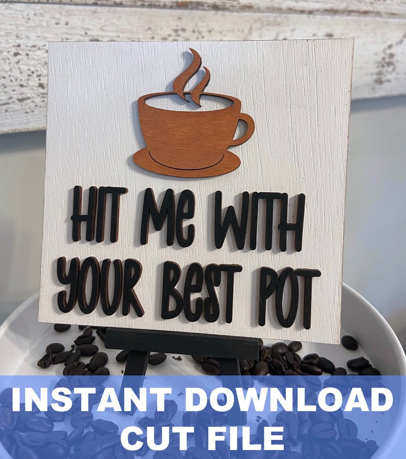 Download Coffee Bar Theme Tier Tiered Tray Signs SVG Files DXF ...