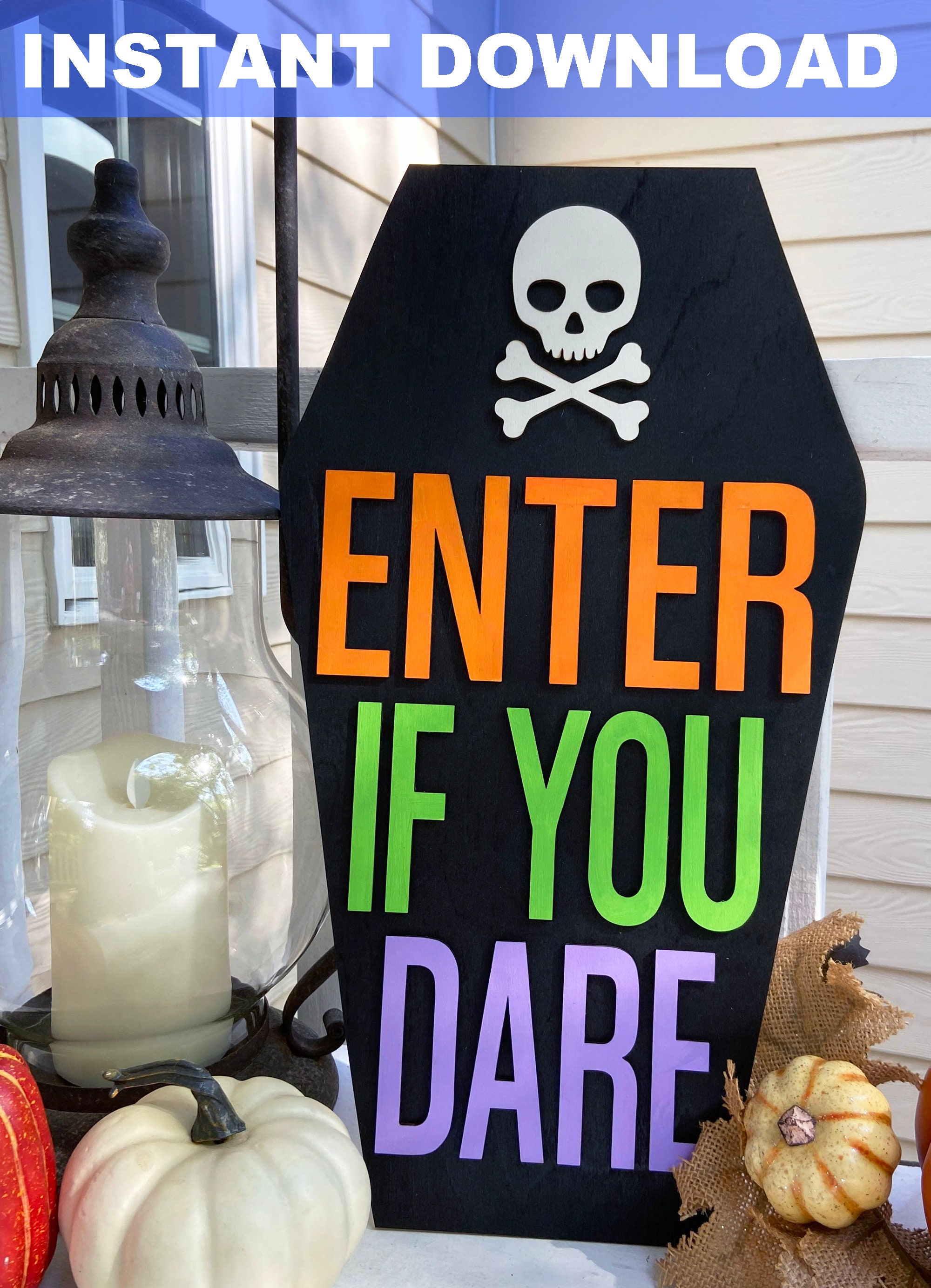 Enter If You Dare Sign Laser File SVG DXF Beginner Laser | Etsy