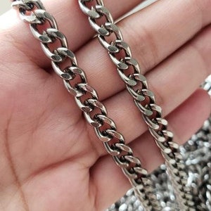 Curb Aluminum Chain 2x7x10mm. Lead Free, Tarnish Resistant, Sold by the Foot