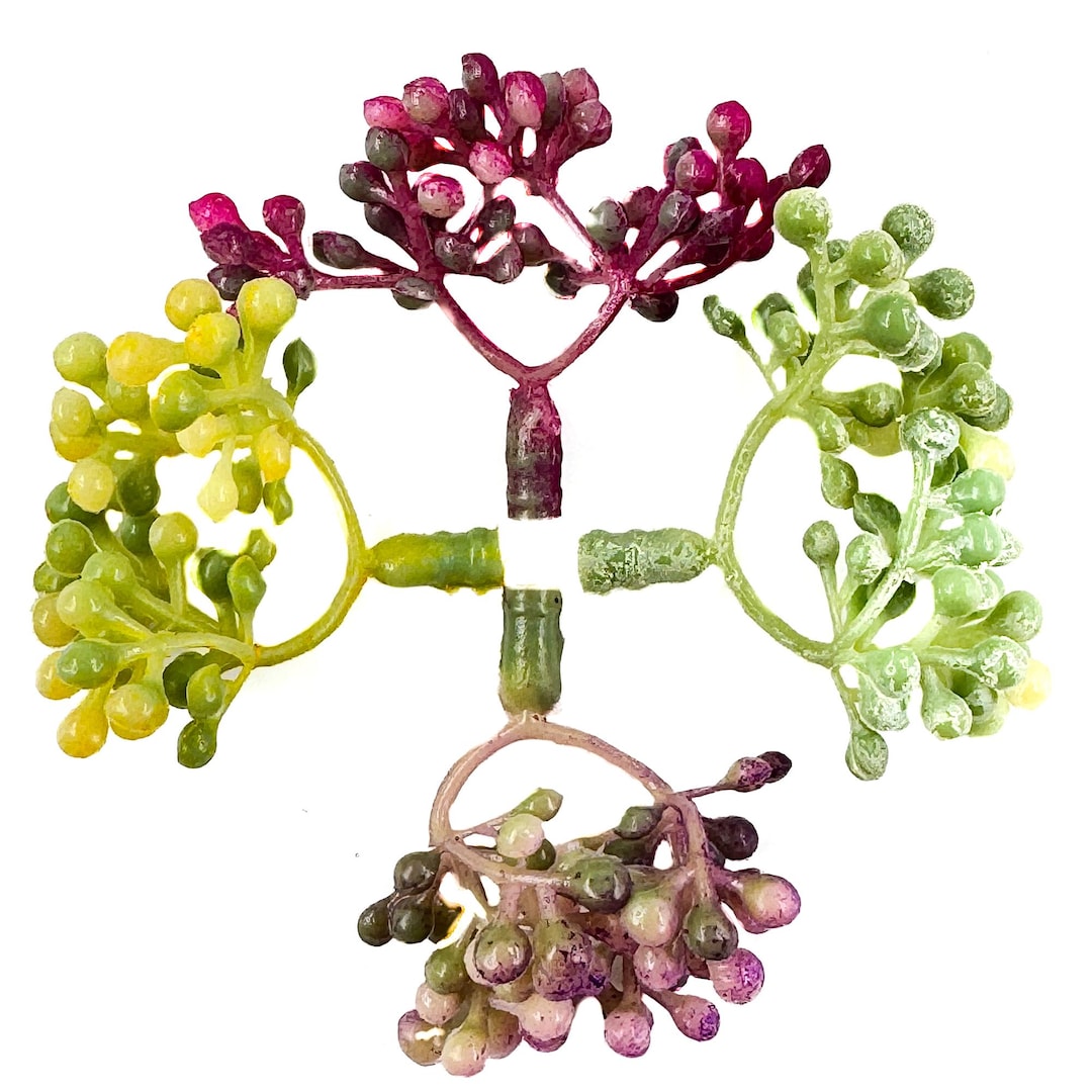 Berry Bud Cluster | Faux Berry Picks for Crafts | Mini Berries for ...
