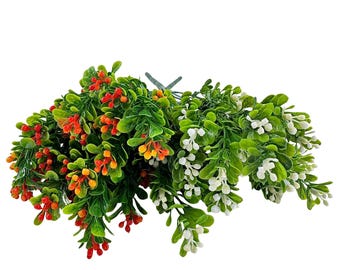 Mini Berry Spray | Faux Berry Bud Stems | Decorative Picks for Crafts & Floral Arrangements