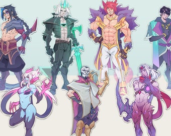 League of Legends Acrylic Standees [League of Legends] | kayn viego sett aphelios evelynn jhin varus charm