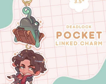 pocket zipline linked keychain charm (3.5" epoxy linked charm) | deadlock