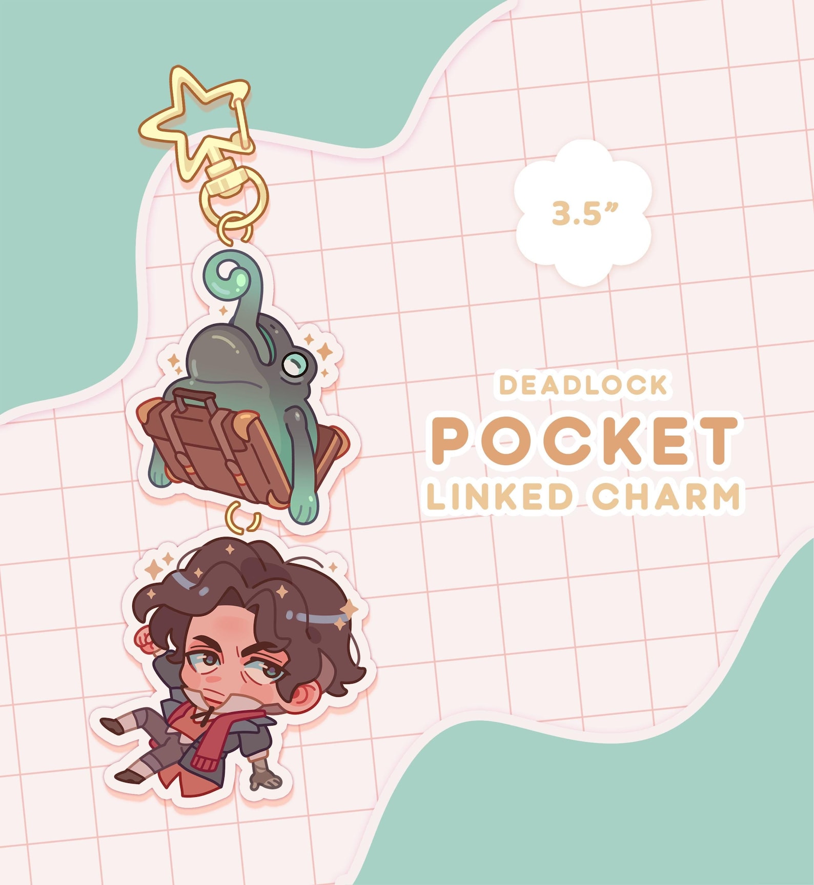 Pocket Zipline Linked Keychain Charm (3.5