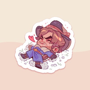 PREORDER Gunslinger Snow Angel Sticker (3&quot; sticker) | cowboy, western