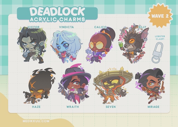 Deadlock Charms Keychains (wave 2) Victor Vindicta Calico Billy