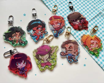 deadlock charms keychains | shiv pocket doorman drifter mina ivy lash paige (2.5" Epoxy)