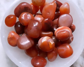 Tumbled Carnelian - natural carnelian - select how many stones you want