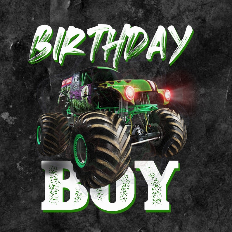Monster Truck Birthday Boy Trucks Lover Gifts Design 2020 PNG | Etsy