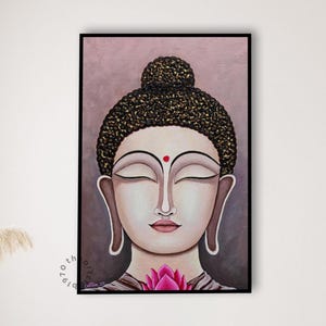 Buddha Fine Art Buddha Canvas Painting Zen Wall Art Figurative wall art Extra Large Abstract Painting Impressionism Decorative Oil Painting
