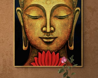 vastu painting | golden buddha painting | Joyful buddha painting | peaceful buddha | 3d painting