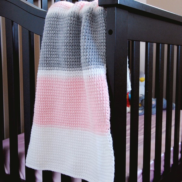 TUNISIAN CROCHET, Tunisian Crochet Baby Blanket, Crochet Blanket Pattern,  Tunisian Crochet Pattern, DIY Baby Blanket, Cozy Blanket