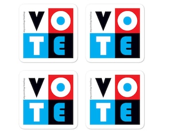 VOTE vier Sticker pro Bogen