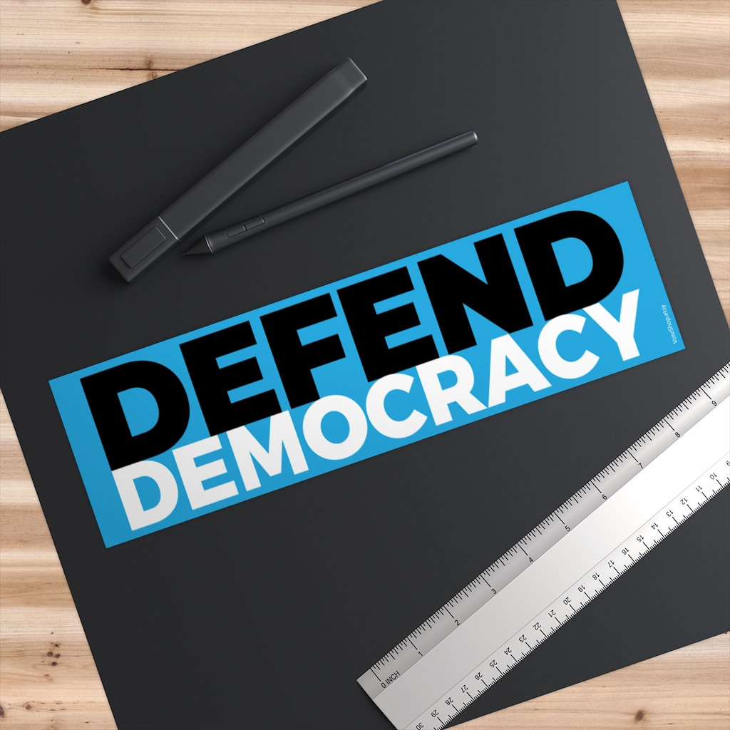 DEFEND DEMOCRACY Bumper Sticker Etsy