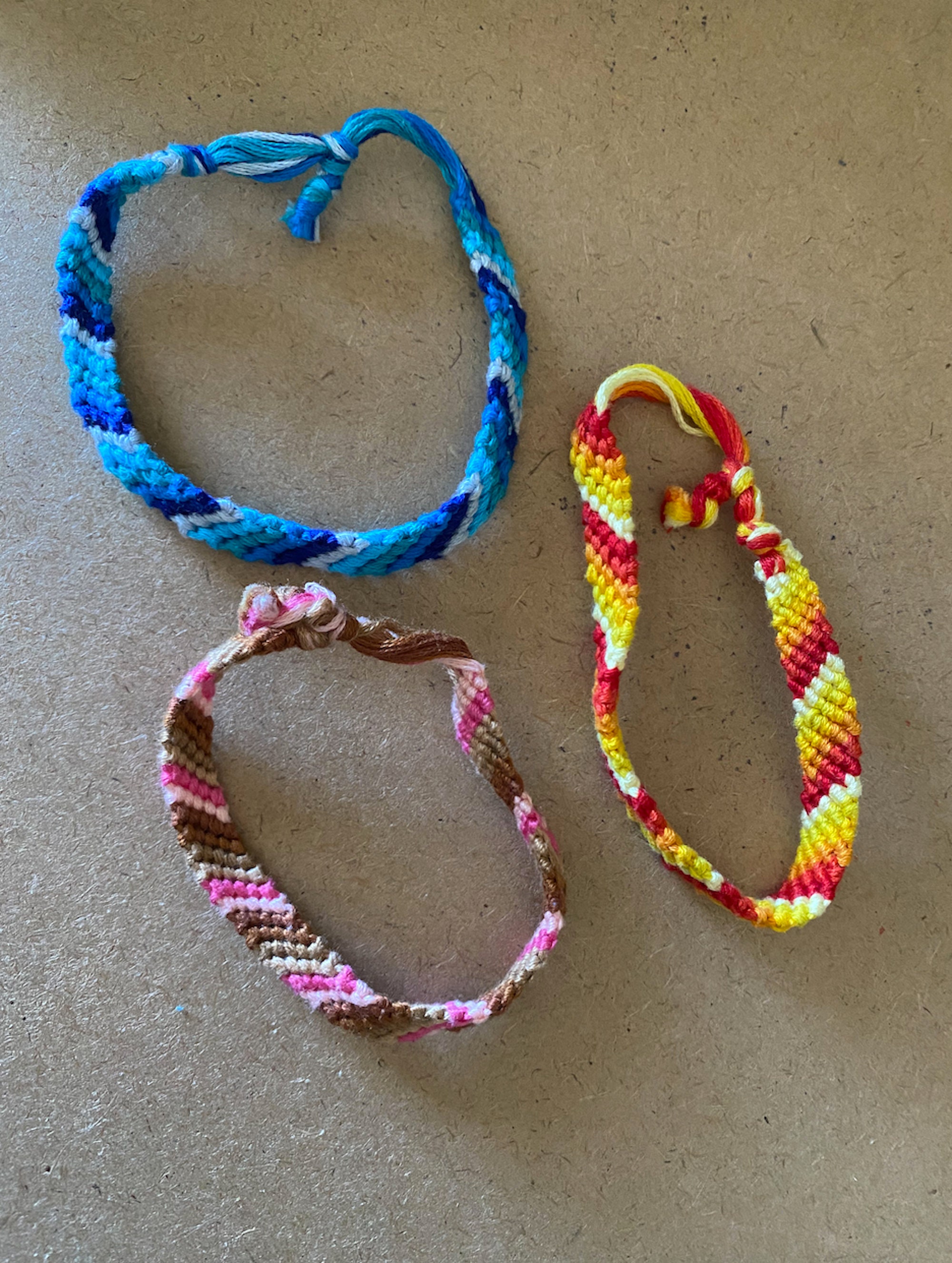 Candy Stripe Adjustable Friendship Bracelet Etsy UK