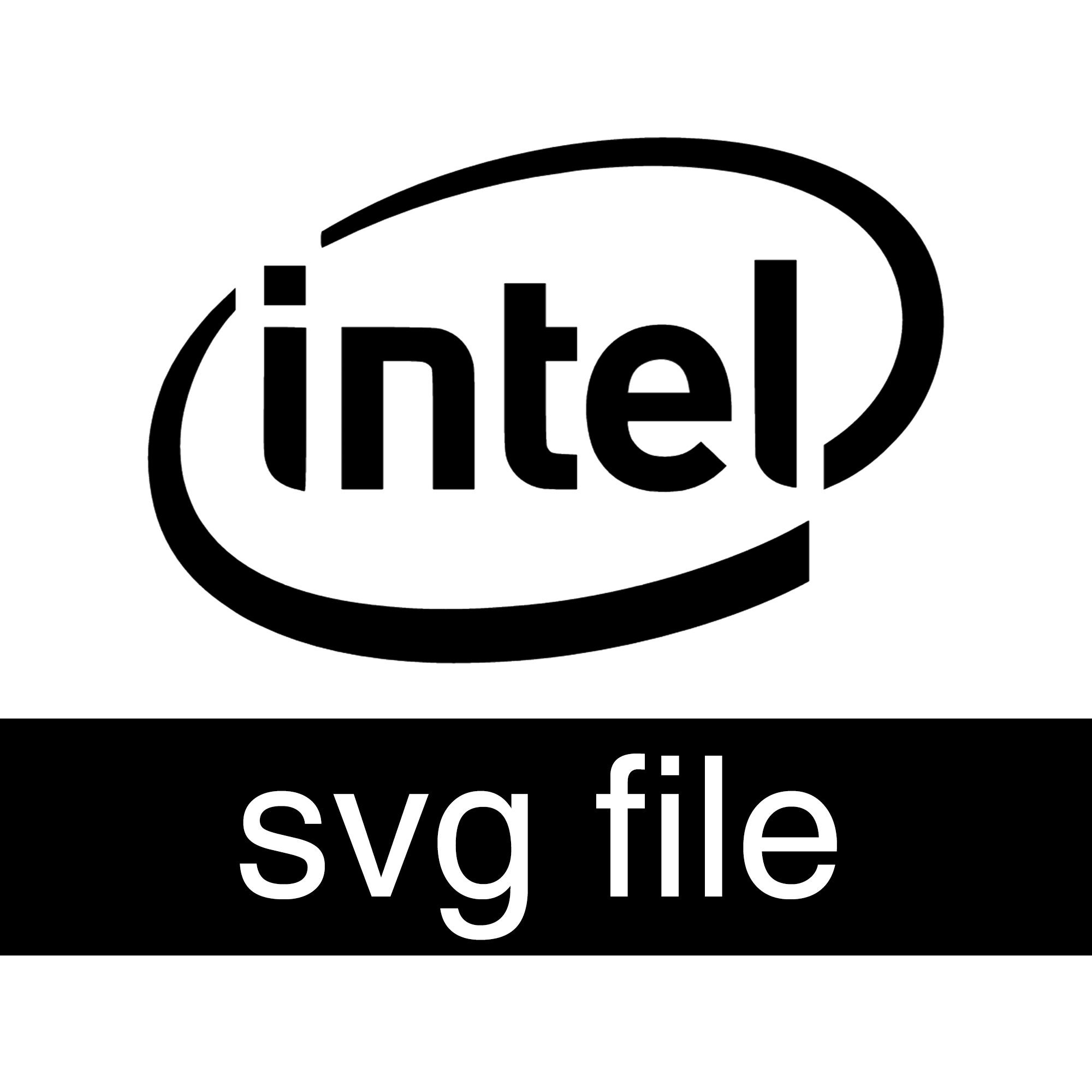 intel logo black