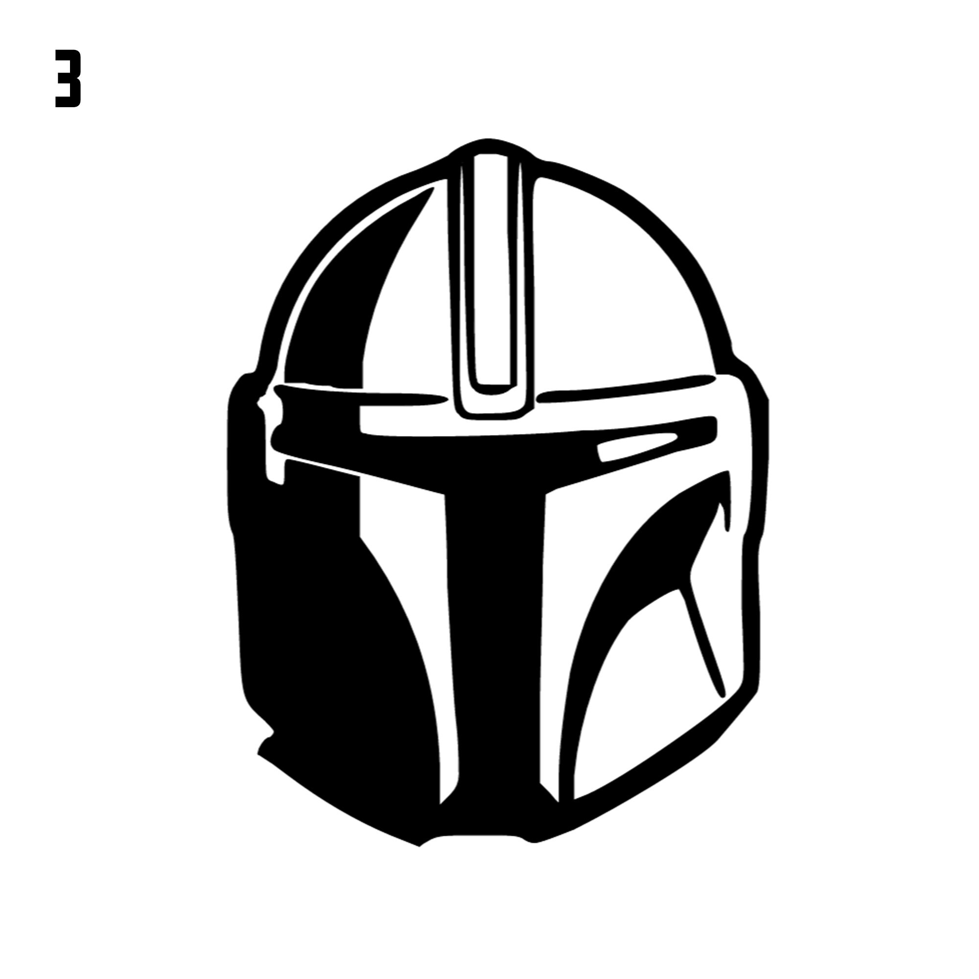 Mandalorian Helmet Decal Disney the Mandalorian Helmet Decal Etsy UK
