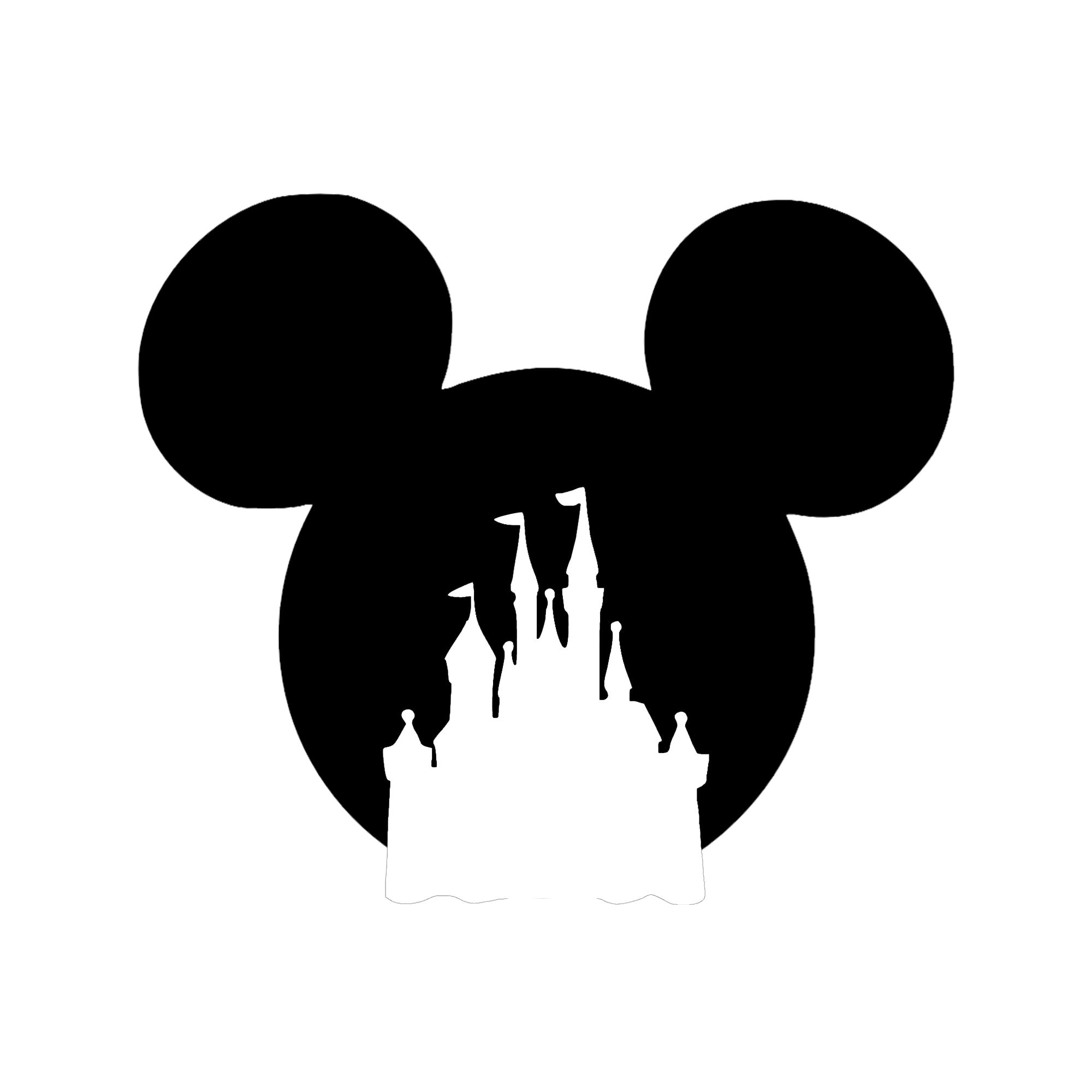 Mickey Mouse Head Cinderalla Castle Silhouette Decal Mickey - Etsy