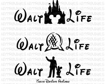 Walt Life Decal | Walt Life Sticker | Walt Life Epcot Sticker | Walt Life Vinyl | Walt Life Castle Decal | Walt Life Mickey Decal | Disney