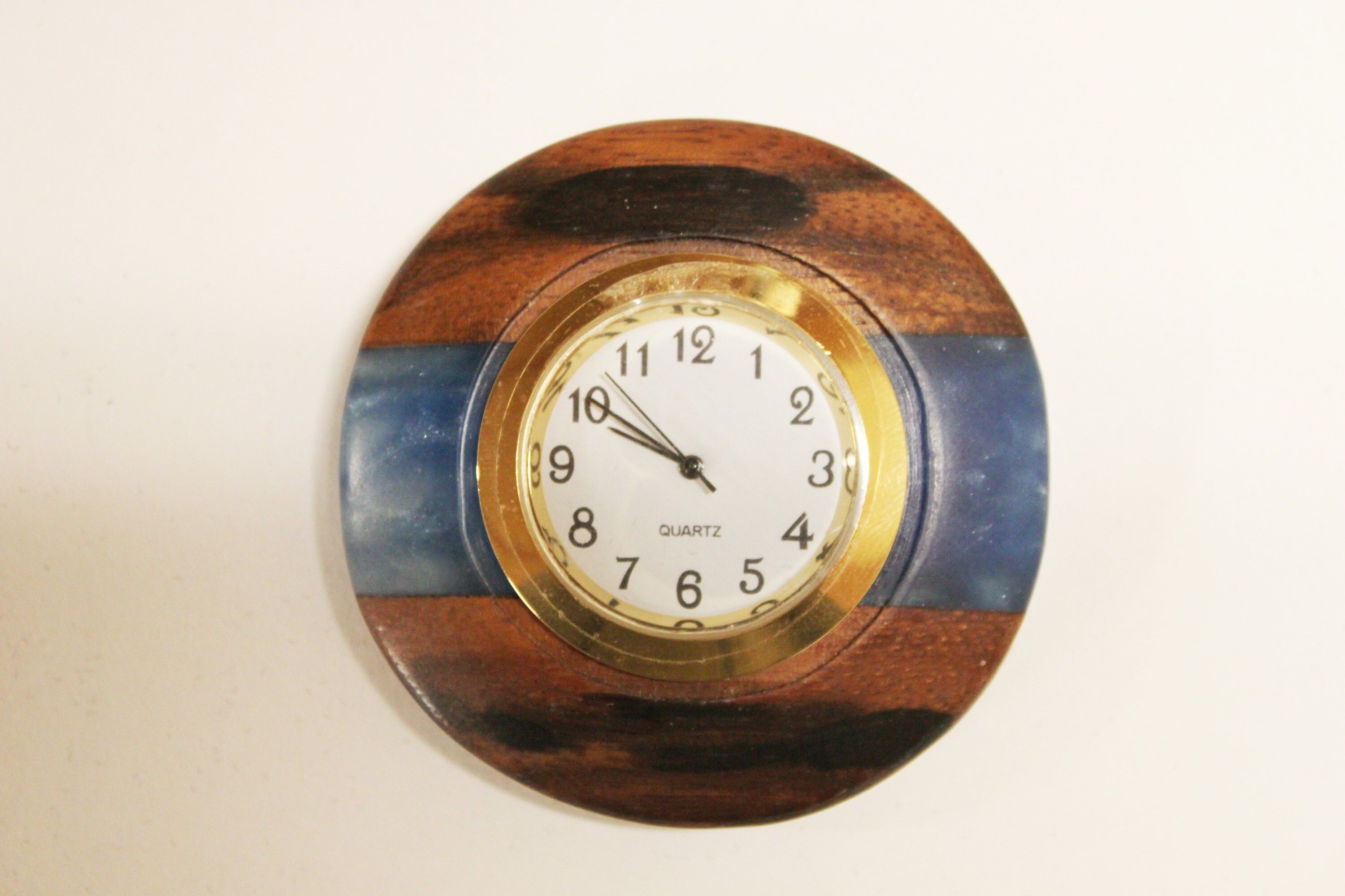 Tiny Small Wood Clock, Tiny Office Clock, Fridge Magnet Clock, Stove ...