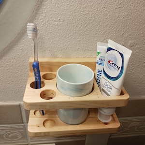 Zahnbürsten, Zahnpasta und Gläser Halter, Badezimmer, Zahnbürste, Badezimmer Glas Halter