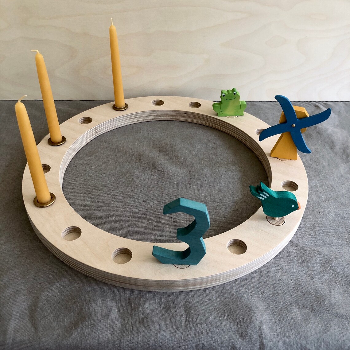 Wooden Celebration Ring Waldorf Birthday Ring Etsy