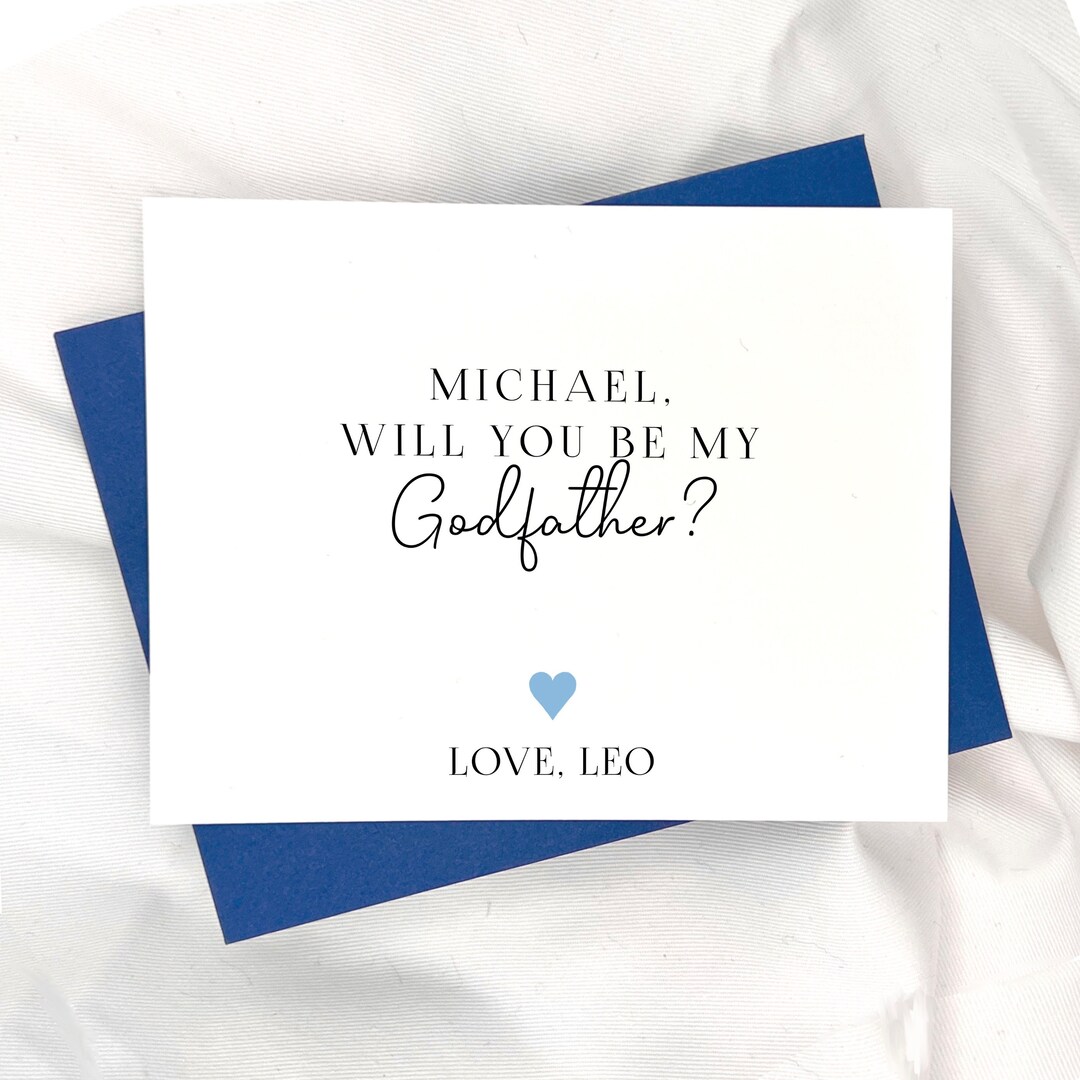 Will You Be My Godfather Custom Names God Mother God Father Etsy