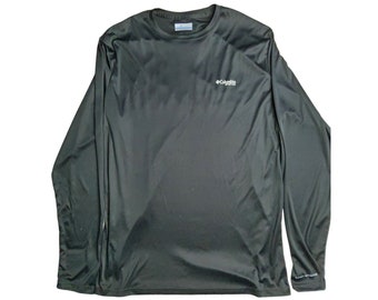 Vintage Columbia Pfg Sportswear Mens Black Polyester Long Sleeve Fishing  Shirt Size Medium 