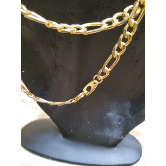 vintage gold tone chain link design 11.5" necklace - image 7
