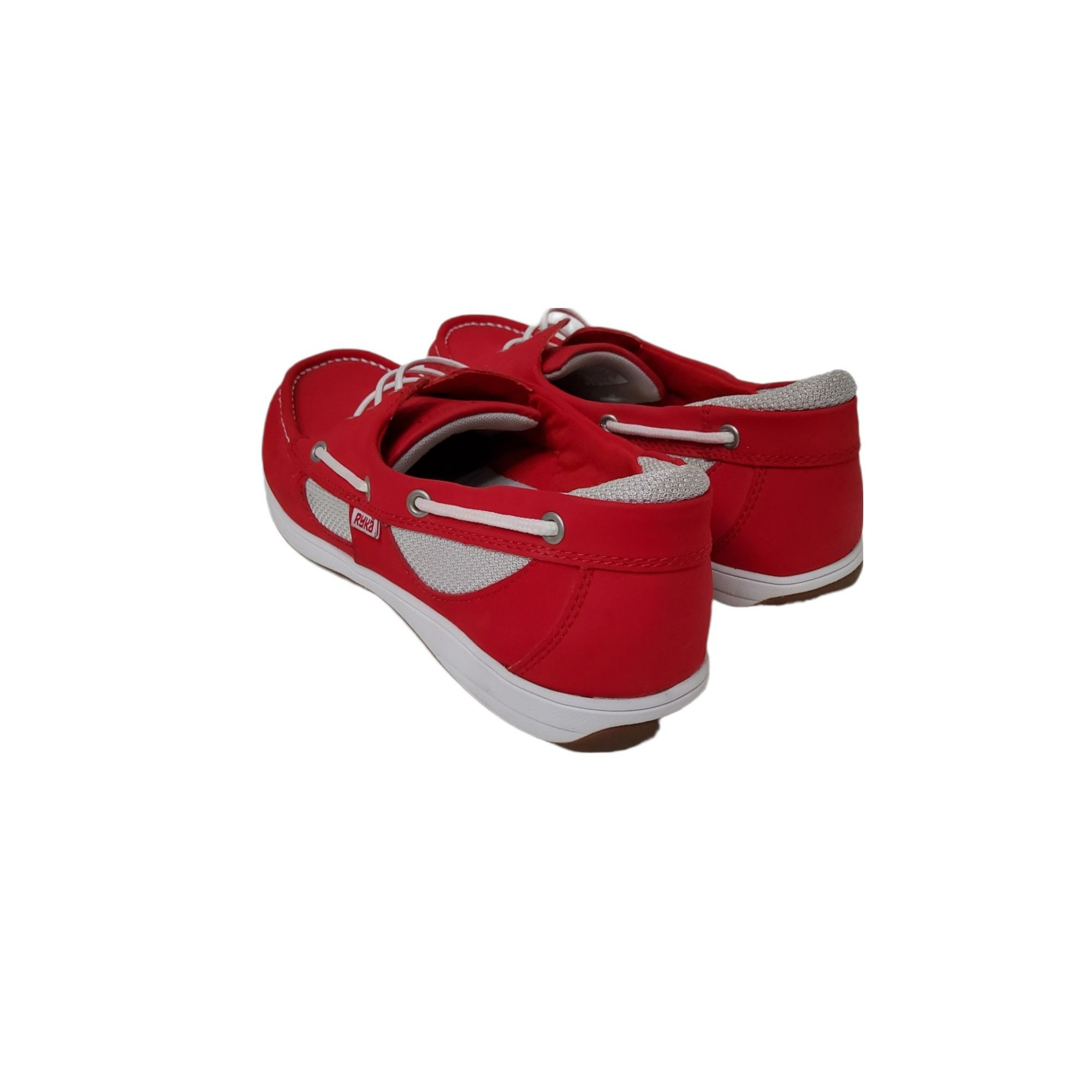 Ryka Womens Leather Red Slip on Boat 